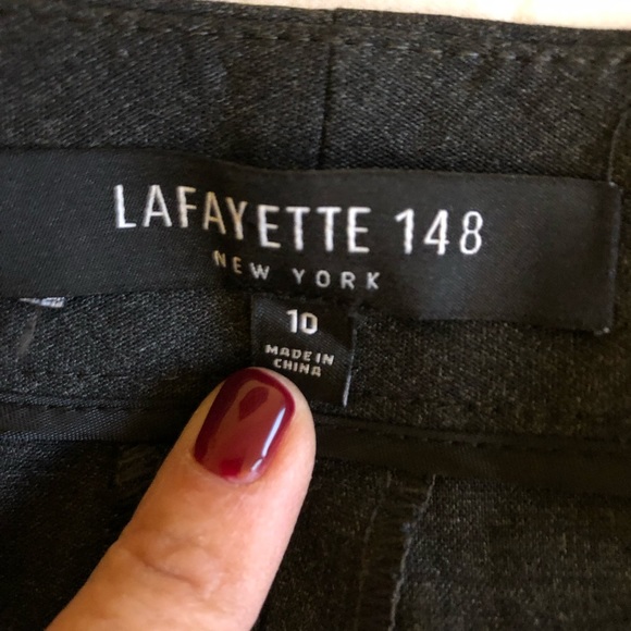 Lafayette 148 Menswear Dress Pants Gray - Picture 5 of 7